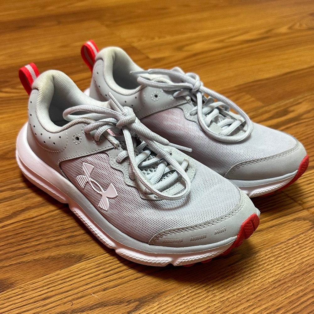 Under Armour Women’s Gray and Red Sneakers